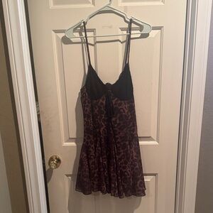 SHEIN Black and Purple Mini Dress